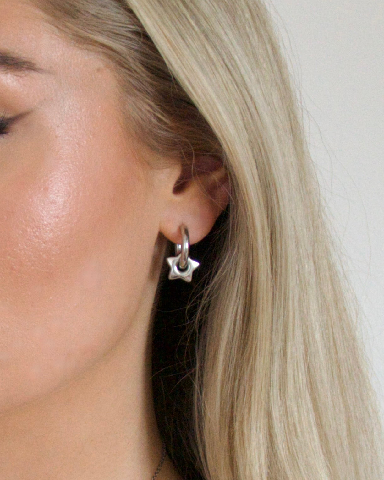 Stargirl Hoops in Silver