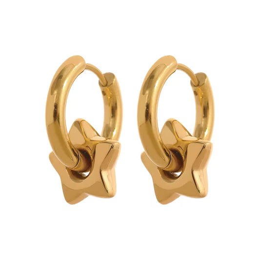 Stargirl Hoops in Gold